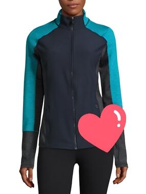 Women’s Teal and Black Full-Zip Performance Jacket